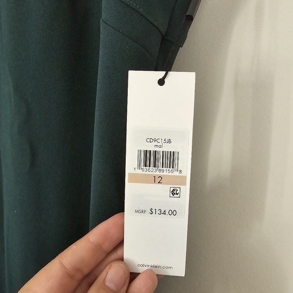 NWT Green Calvin Klein Dress - Picture 5 of 5